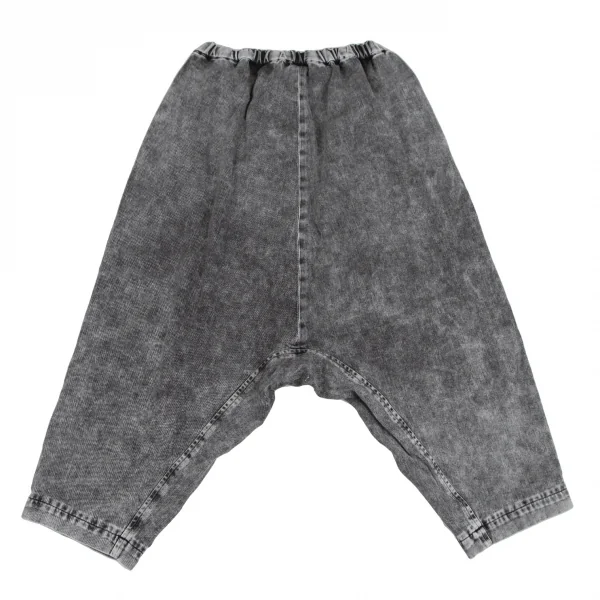 ブラックコムデギャルソンBLACK COMME des GARCONS ブリーチブラックデニムサルエルパンツ グレーL K-111514_008