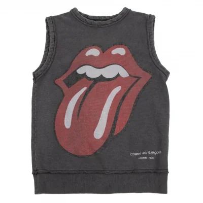 コムデギャルソン オムプリュスCOMME des GARCONS HOMME PLUS ローリングストーンズ リップアンドタンプリントノースリーブスウェット