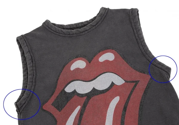 コムデギャルソン オムプリュスCOMME des GARCONS HOMME PLUS ローリングストーンズ リップアンドタンプリントノースリーブスウェット グレーM K-111522_002