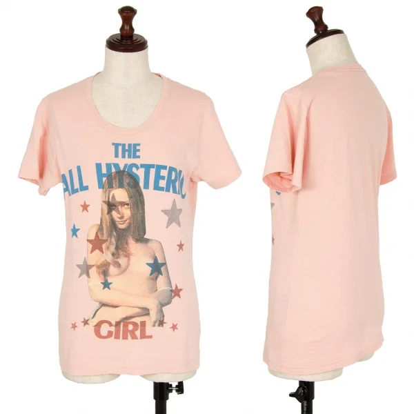 ヒステリックグラマーHYSTERIC GLAMOUR ガールプリントTシャツ ベビーピンクF K-111529_001