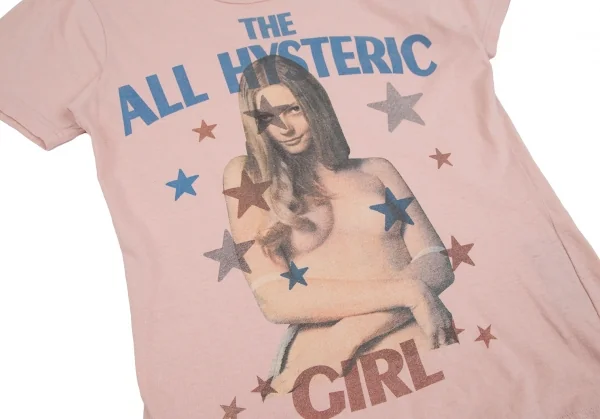 ヒステリックグラマーHYSTERIC GLAMOUR ガールプリントTシャツ ベビーピンクF K-111529_006