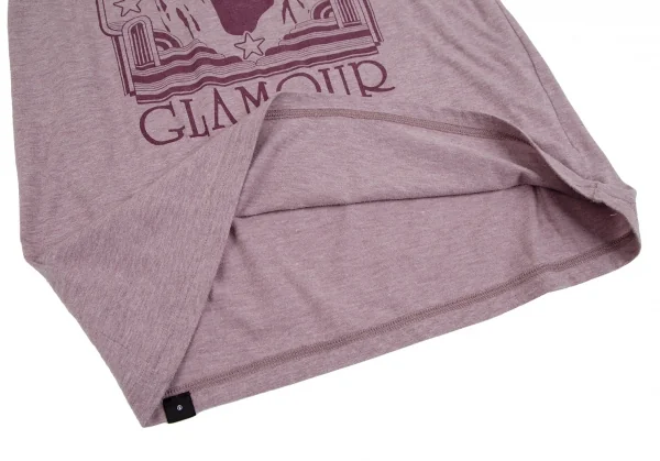 ヒステリックグラマーHYSTERIC GLAMOUR ガールプリントフレンチスリーブTシャツ 杢ピンクF K-111531_011