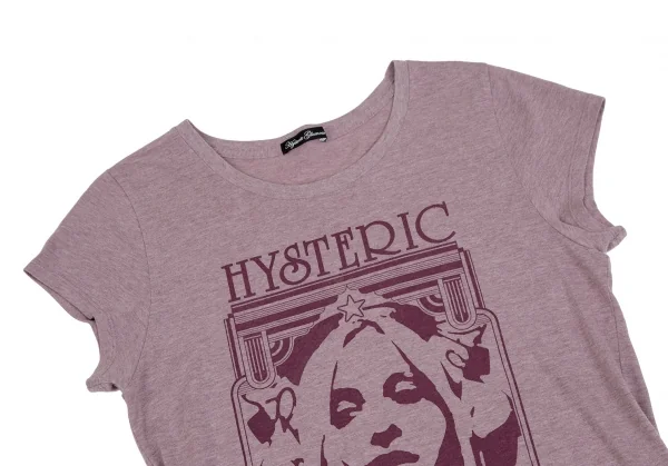 ヒステリックグラマーHYSTERIC GLAMOUR ガールプリントフレンチスリーブTシャツ 杢ピンクF K-111531_003