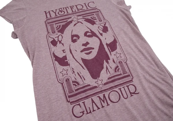 ヒステリックグラマーHYSTERIC GLAMOUR ガールプリントフレンチスリーブTシャツ 杢ピンクF K-111531_006
