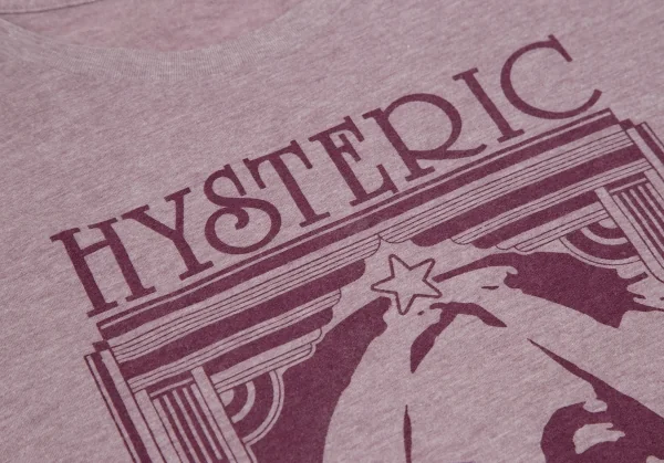 ヒステリックグラマーHYSTERIC GLAMOUR ガールプリントフレンチスリーブTシャツ 杢ピンクF K-111531_007