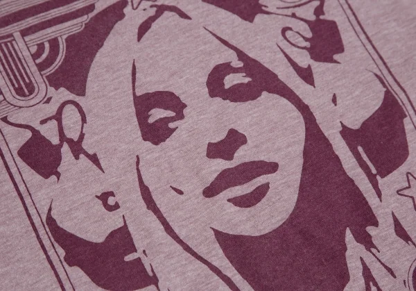 ヒステリックグラマーHYSTERIC GLAMOUR ガールプリントフレンチスリーブTシャツ 杢ピンクF K-111531_008