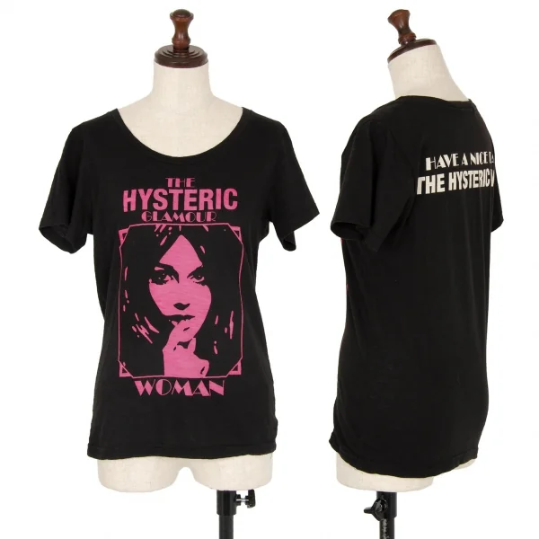 ヒステリックグラマーHYSTERIC GLAMOUR ウーマンポケットTシャツ 黒F K-111532_001
