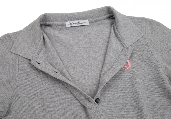 ヒステリックグラマーHYSTERIC GLAMOUR バックガールプリントポロシャツ グレーF K-111533_011