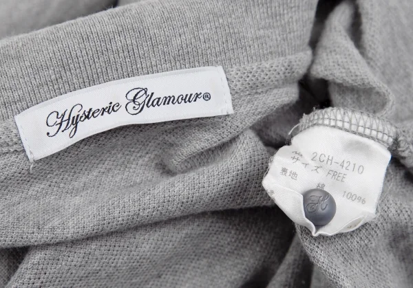 ヒステリックグラマーHYSTERIC GLAMOUR バックガールプリントポロシャツ グレーF K-111533_017