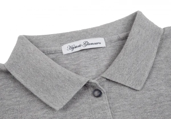 ヒステリックグラマーHYSTERIC GLAMOUR バックガールプリントポロシャツ グレーF K-111533_009