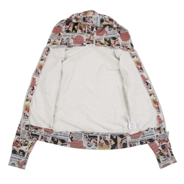 ヒステリックグラマーHYSTERIC GLAMOUR アメコミガールプリントジップアップパーカー 杢グレーF K-111535_011
