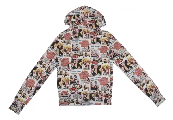 ヒステリックグラマーHYSTERIC GLAMOUR アメコミガールプリントジップアップパーカー 杢グレーF K-111535_012