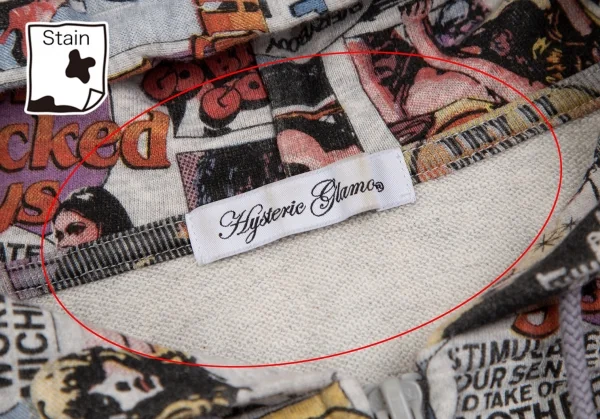 ヒステリックグラマーHYSTERIC GLAMOUR アメコミガールプリントジップアップパーカー 杢グレーF K-111535_005
