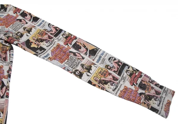 ヒステリックグラマーHYSTERIC GLAMOUR アメコミガールプリントジップアップパーカー 杢グレーF K-111535_007