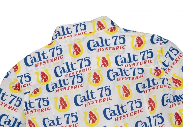 ヒステリックグラマーHYSTERIC GLAMOUR Calt75総柄プリントシャツ 白F K-111536_015