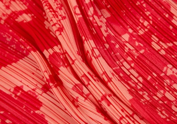 プリーツプリーズPLEATS PLEASE ケーキレシピプリントプリーツ半袖スキッパーシャツ ピンク3 K-111540_011