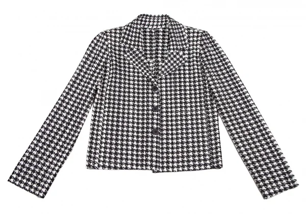 プリーツプリーズPLEATS PLEASE ハウンドトゥースプリーツジャケット 白黒3 K-111544_002