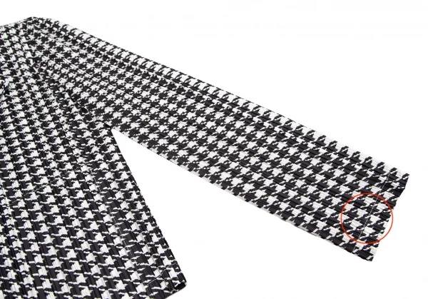 プリーツプリーズPLEATS PLEASE ハウンドトゥースプリーツジャケット 白黒3 K-111544_006