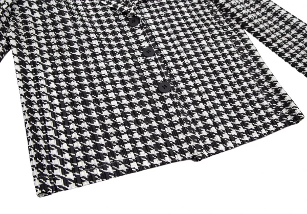プリーツプリーズPLEATS PLEASE ハウンドトゥースプリーツジャケット 白黒3 K-111544_009