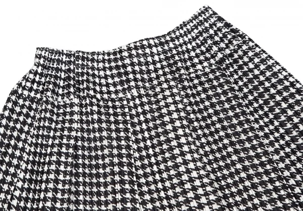 プリーツプリーズPLEATS PLEASE ハウンドトゥースプリーツスカート 白黒5 K-111545_003