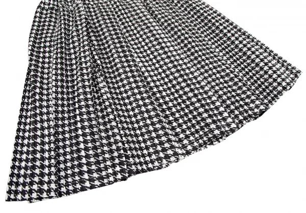 プリーツプリーズPLEATS PLEASE ハウンドトゥースプリーツスカート 白黒5 K-111545_005