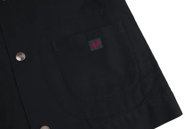 パパスPapas 裏チェックフェルトワッペンマウンテンパーカー 紺S K-111555_011