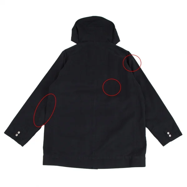 パパスPapas 裏チェックフェルトワッペンマウンテンパーカー 紺S K-111555_014