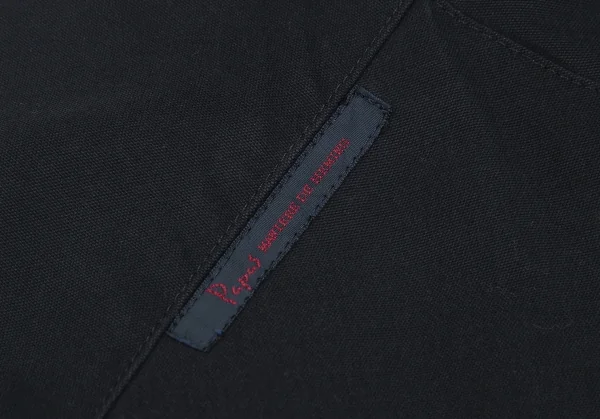 パパスPapas 裏チェックフェルトワッペンマウンテンパーカー 紺S K-111555_007