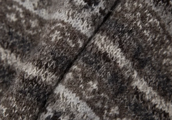 パパスPapas ノルディックボーダーニットチューブマフラー グレー K-111564_007