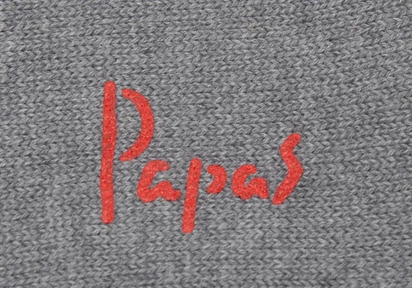 新品!パパスPapas アーガイルソックス グレーM位(25cm~27cm) K-111565_006