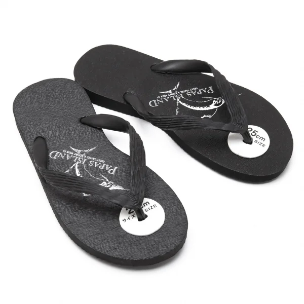 新品!パパスPapas カジキプリントビーチサンダル 黒25 K-111568_001