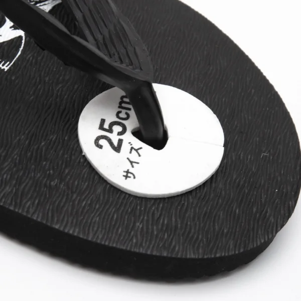 新品!パパスPapas カジキプリントビーチサンダル 黒25 K-111568_010