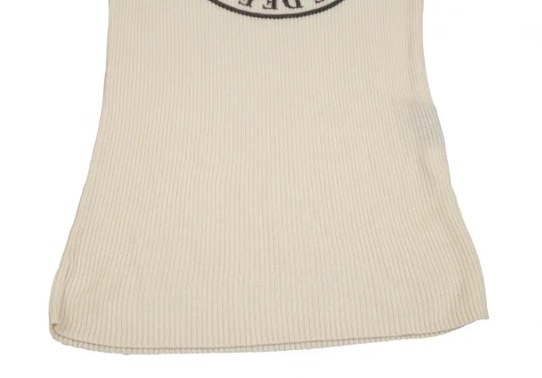 ヒステリックグラマーHYSTERIC GLAMOUR ラモーンズロゴプリントタートルネックリブニット クリームF K-111610_011