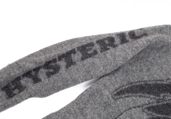 ヒステリックグラマーHYSTERIC GLAMOUR バックガールニットカーディガン グレーF K-111613_003