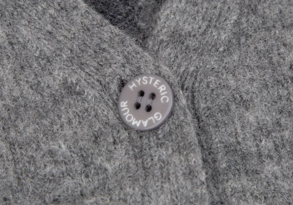 ヒステリックグラマーHYSTERIC GLAMOUR バックガールニットカーディガン グレーF K-111613_007