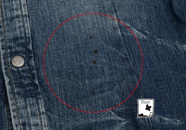 ヒステリックグラマーHYSTERIC GLAMOUR ウォッシュデニムウエスタンシャツ インディゴF K-111615_010