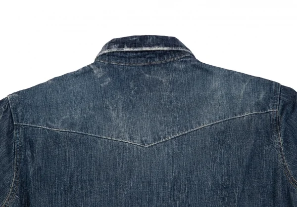 ヒステリックグラマーHYSTERIC GLAMOUR ウォッシュデニムウエスタンシャツ インディゴF K-111615_013