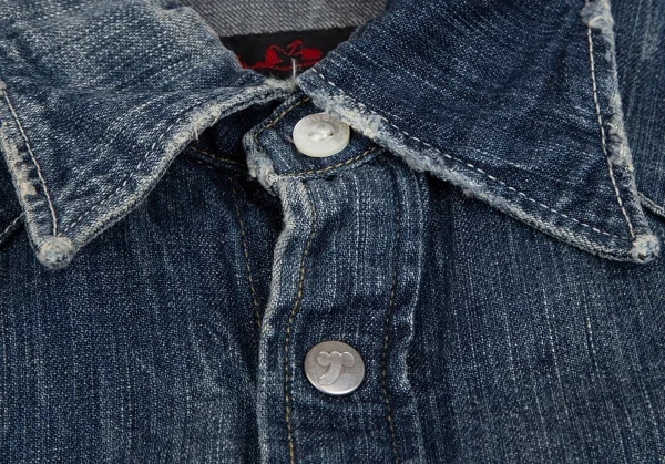 ヒステリックグラマーHYSTERIC GLAMOUR ウォッシュデニムウエスタンシャツ インディゴF K-111615_004