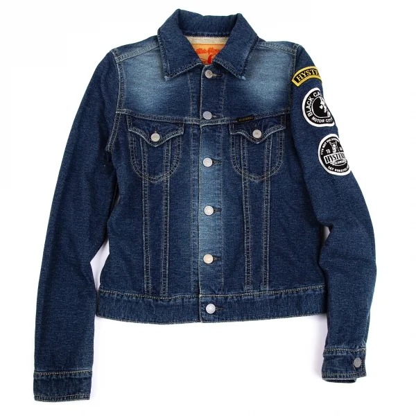 ヒステリックグラマーHYSTERIC GLAMOUR ガールワッペンデニムライクジャケット インディゴF K-111616_002