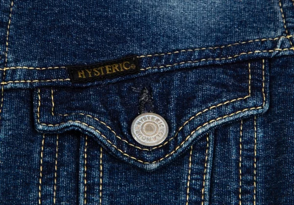 ヒステリックグラマーHYSTERIC GLAMOUR ガールワッペンデニムライクジャケット インディゴF K-111616_005
