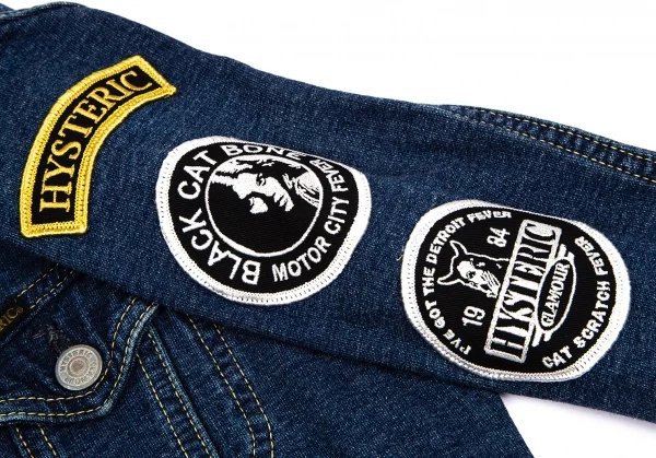 ヒステリックグラマーHYSTERIC GLAMOUR ガールワッペンデニムライクジャケット インディゴF K-111616_008