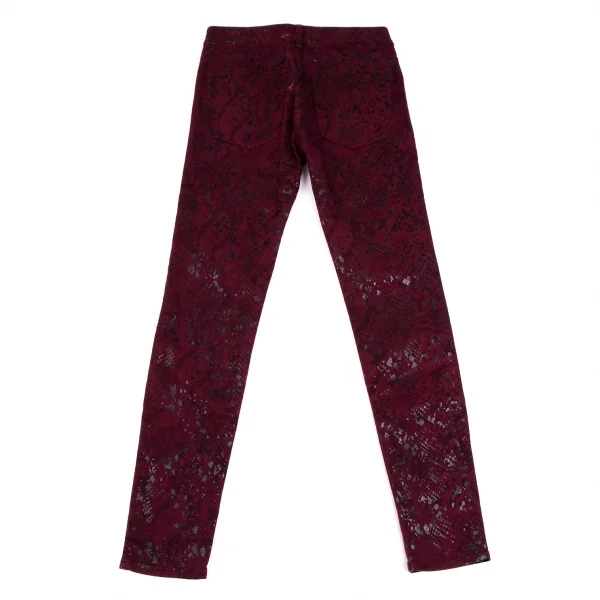 ヒステリックスHysterics パイソンプリントストレッチスキニーパンツ ボルドーXS K-111618_008