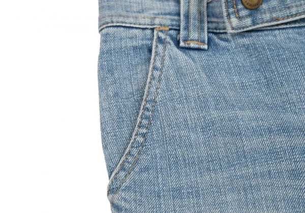 ヒステリックスHysterics 裾ベルトクロップドデニムパンツ 淡インディゴXS K-111619_005