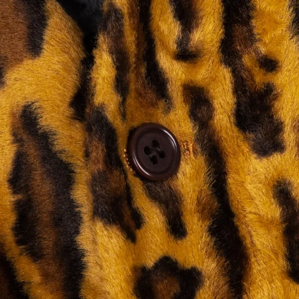 ジャンポールゴルチエ オムJean Paul GAULTIER HOMME レオパードフェイクファー切替ジレベスト 茶黒48 K-111631_003