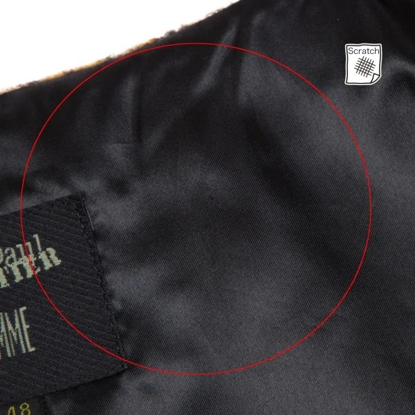 ジャンポールゴルチエ オムJean Paul GAULTIER HOMME レオパードフェイクファー切替ジレベスト 茶黒48 K-111631_008