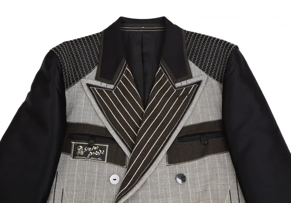 JEAN PAUL GAULTIER 龍 半袖 ジップ シャツ チャコール 48 ジャンポールゴルチエ オムオブジェJean Paul GAULTIER HOMME objet