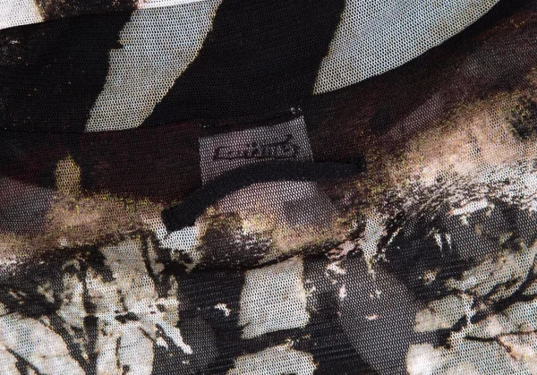 ジャンポールゴルチエ ファムJean Paul GAULTIER FEMME グラフィックプリントパワーネットタートルネックタンクトップ 黒グレー40 K-111640_015