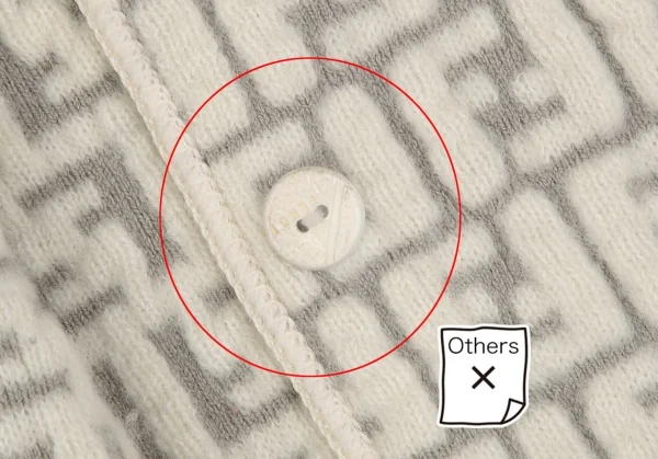 フェンディFENDI ズッカ柄ニットジャケット FF柄 アイボリーグレー40 K-111651_009