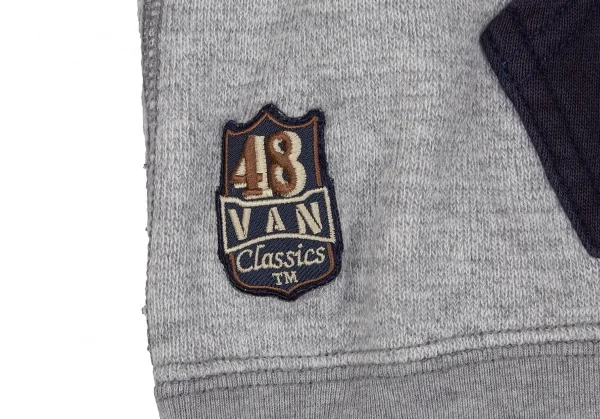 アイ ジュンヤワタナベ マン コムデギャルソン×ヴァンeYe JUNYA WATANABE MAN COMME des GARCONS×VAN バックロゴ刺繍ラグランパーカー グレー紺S K-111655_017