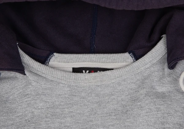 アイ ジュンヤワタナベ マン コムデギャルソン×ヴァンeYe JUNYA WATANABE MAN COMME des GARCONS×VAN バックロゴ刺繍ラグランパーカー グレー紺S K-111655_006